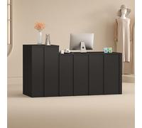 Modern Reception Desk & Cashier Counter for Small Spaces - Elegante Standing Front Desk Ideal for Store Hotel Lobby - Space-Saving Design Durable & Functional