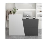 Modern Reception Desk with Lockable Drawer - Elegante tavolo per salon e hotel - Ergonomic Design Space Saving 100cm/39.4IN Right Orientation