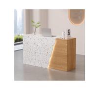Modern Reception Desk with Lockable Drawers & Cable Grommets - Elegante desk Front Desk for Salon Lobby Office Retail Shop (L80 cm/31,5 in)