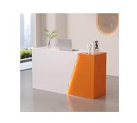 Modern Reception Desk with Lockable Drawers & Cable Grommets Stylish Front Counter Table for Salon Lobby Office & Retail Spaces (L100cm/39.4in)