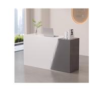 Modern Reception Desk with Lockable Drawers & Cable Grommets Stylish Front Counter Table for Salon Office Lobby & Retail (F L80cm/31.5in)