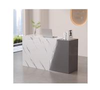 Modern Reception Desk with Lockable Drawers & Cable Grommets Stylish Front Desk for Salon Office Lobby & Shop 100 cm