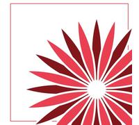 Modern Red Flower Blank Journal Notebook - 8.5 x 8.5 in Square, 100 Pages: Perfect for sketching, doodling, creative writing, drawing, and free expression.