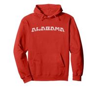 Modern Retro Alabama Distressed Style Print Felpa con Cappuccio