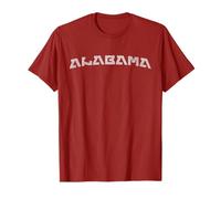 Modern Retro Alabama Distressed Style Print Maglietta
