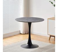Modern Round Dining Table with Faux Marble Top Stylish Coffee Table for Kitchen & Living Room Space Saving Base Ideal for Small Areas & Patio Use