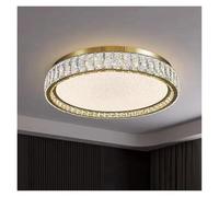 Modern Round Gold Light Luxury Crystal Led Ceiling Light For Interior Decoration Bedroom Living Room