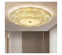 Modern Round Golden Crystal Ceiling Chandelier For Living Room Luxury Led Crystal Light Fixture