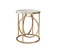Modern Round Side Table for Living Room Bedroom Nordic Luxury Iron Frame Marble top Coffee Table Small Sofa end Table