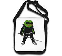 Modern Samurai Pepe The Frog Funny Meme Borsa a tracolla bianca