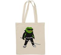 Modern Samurai Pepe The Frog Funny Meme Natural Cotton Tote Bag Bianco