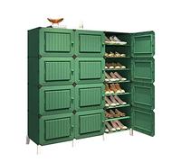 Modern Shoe Cabinet,Large Capacity Minimalist Shoe Rack Organizer with Removable Divider Shelves,Multifunctional Storage Cabinet for Entryway,Hallway,Bedroom,Furniture (Green) ()