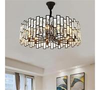 Modern Simple Round Crystal Small Black Chandelier For Living Room Dining Single Head Home Indoor Lamp Fixtures