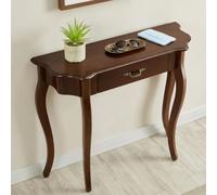 Modern Solid Wood Console Table,Half-Moon Entryway Table with Drawer | Semi-Circle Entryway Vintage Sofa Tables,Versatile Entryway Tables,Drawer Storage(Brown,104x37x80cm)