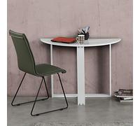 Modern Study Desk, bianco, 106 x 77 x 45 cm | 100% melamina rivestita in melamina, spessore 18 mm | Sleek Design for Home Office & Study