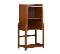 Modern Style Bookcase Tall Bookcase Floor Storage Shelf Multipurpose Cabinet with Open Storage for Living Room Study Bedroom Office Brown-4F 70cm