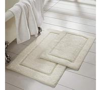 Modern Threads Amrapur Overseas - Set di 2 tappetini da bagno con retro antiscivolo, colore: Avorio
