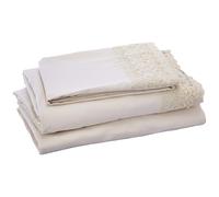 Modern Threads Lenzuola in microfibra morbida con pizzo all'uncinetto - Lussuose lenzuola in microfibra - Include lenzuolo piano, lenzuolo con an