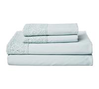 Modern Threads Lenzuola in microfibra morbida con pizzo all'uncinetto - Lussuose lenzuola in microfibra - Include lenzuolo piano, lenzuolo con an