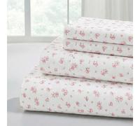 Modern Threads Lenzuola in Morbida Microfibra con Stampa, lussuose Lenzuola in Microfibra, Include Lenzuolo Piatto, Lenzuolo con Angoli con Tasche Profonde e federe, per Letto Matrimoniale, Colore: