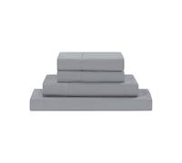 Modern Threads Lenzuola in morbida microfibra tinta unita, lussuose lenzuola in microfibra, include lenzuolo piatto, lenzuolo con angoli con tasche profonde e federe gemellate in pietra