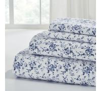 Modern Threads Set di lenzuola in flanella di cotone 100%, 4 pezzi, morbide e resistenti per ogni stagione, Regina Brittany