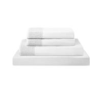 Modern Threads Set di Lenzuola in Microfibra con Pizzo all'Uncinetto, 4 Pezzi, Colore: Bianco, Due piazze, Queen, 4 unità