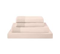 Modern Threads - Set di Lenzuola in Morbida Microfibra con Pizzo all’Uncinetto, Include Lenzuolo sopra, Lenzuolo Angoli con Tasche Profonde e federe, per Letto King Size, Rosa Cipria