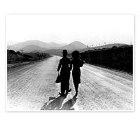 Modern Times, Charlie Chaplin, final scene Poster 40 x 30 cm Nero e Bianco Quadri Decorazione per pareti
