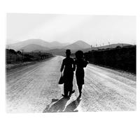 Modern Times, Charlie Chaplin, final scene Stampa su vetro acrilico | 40 x 30 cm Nero e Bianco Quadri Decorazione per pareti