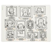 modern-twist MT 011328 Set da tavola per Bambini Wenn ICH Grande bin con 4 marcature, Silicone, Bianco, 40 x 32 x 1,12 cm