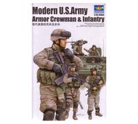 Modern U.S.Army Armor Crewman & Infantrymaquette TRUMPETER Statuette Moderno U