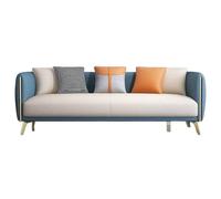 Modern Upholstered Fabric Loveseat Sofa, Luxury Gold Trim Accent Couch, Wear Resistant Comfort Living Room Furniture for Indoor Decor(B,74cm)