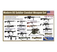 Modern US Soldier Combat Weapon Setmaquette Personaggio We