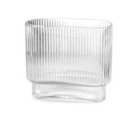 Modern Vaso - Decorative Clear Vases for Flowers | Decorative Clear Vasi | Aesthetic Flower Vase, Wedding Decoration | Modern Fluted Vasee for Mantle, Dining Table, Bookshelf, Entryway, Table