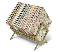 MODERN VINYL Portadischi in metallo dorato per 80-100 LP Storage - Montaggio semplice e rapido - Espositore in vinile - Design di fascia alta - Protegge il vinile - Organizza album, libri, riviste,