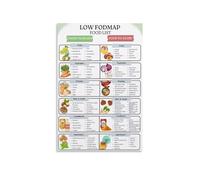 Modern Wall Art Low Fodmap Food Chart Canvas Print Healthy Eating Guide Kitchen Decor Home Office(Framed,16x24inch(40x60cm))