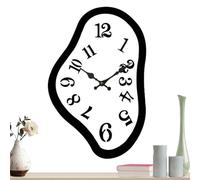 Modern Wall Clock,Vintage Aesthetic Watch - 9.84x6.38 Inches Irregular Design No Ticking Clock for Wall | for Kitchen School Office Classroom Bathroom Holidays Christmas Birthday House Warming