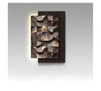 Modern Wall Decor Geometric Three-Dimensional Wall Lamp Sandstone Mural Light for Living Room Porch Decoration(Dark grey,50cm X 70cm)