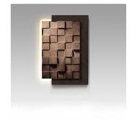 Modern Wall Decor Geometric Three-Dimensional Wall Lamp Sandstone Mural Light for Living Room Porch Decoration(Light grey,50cm X 70cm)
