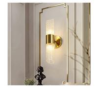 Modern Wall Lamp Hong Kong Style Luxury Living Room Background Wall Lamp Simple Atmosphere Bedroom Bedside Lamp (Color : WarmLight) (Coldlight)