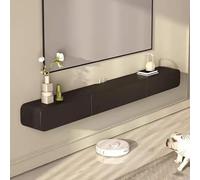 Modern Wall Mounted Floating TV Stand with Doors Multi Storage Compartment and Media Console Ideal for Living Room or Bedroom (White 240 x 24 x 1)
