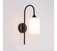 Modern Wall Sconce Lighting, E27 Metal Wall Light Fixtures, White Glass Shade Wall Sconce Light, Wall Mount Light for Bedroom, Hallway, Living Room/K