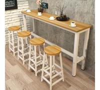 Modern Wooden Bar Table 55.1" rettangolare Console & Dining Table Counter Height Long Kitchen & Breakfast Table Coffee Table for Balcony & Railing Use Table Only (39.4" H)