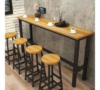 Modern Wooden Bar Table Rectangle Console Divano Table Counter Height Dining & Breakfast Table Space Saving Coffee Table for Balcony Railing (55,1" L x 15,7" W x 39,4" H)