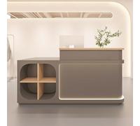 Modern Wooden Reception Counter Desk - Elegante tabella di checkout per salon Office and Store Reception Area - Functional Front Desk Solution