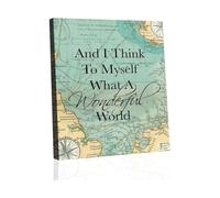 Modern World Map Poster Canvas Wall Art for Home Office Decor Large Wall Map Print HD Decorative Art Travel Inspired Gift Idea(Unframed,08X12inch(20X30cm))