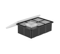Moderna 6 cavità Maker Design a strisce per il rilascio senza sforzo Rapido congelamento perfetto cocktail feste cubetti di ghiaccio vassoio con coperchio