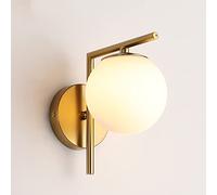 moderna applique da parete in vetro globo di metà secolo applique da parete, lampada da parete in metallo dorato apparecchio di illuminazione per la decorazione della casa, lampade da parete G9 per in