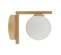 Moderna Applique In Metallo Dorato Con Vetro G9 B:14 Cm Per Camera Da Letto